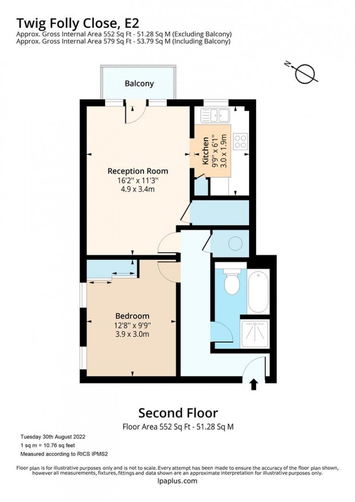 Floorplan for Flat 14,, E2