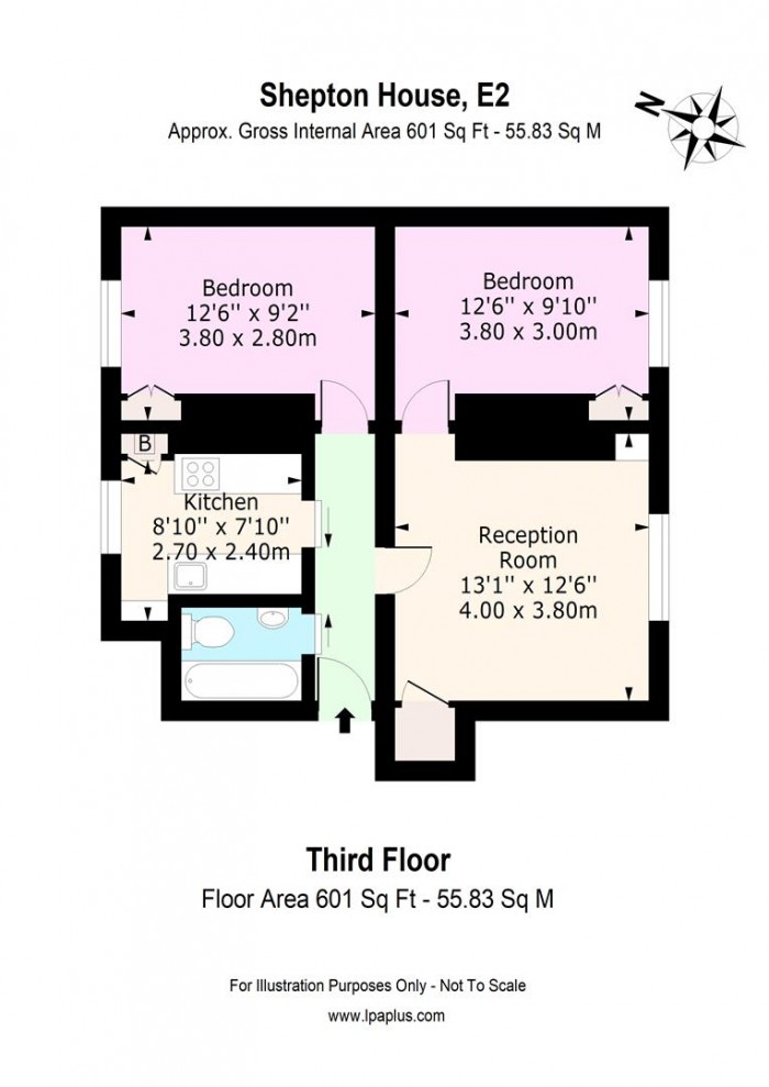 Floorplan for 46 Shepton Houses, E2