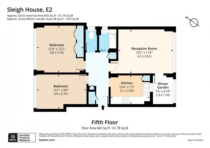 Floorplan for 9 Sleigh House, E2