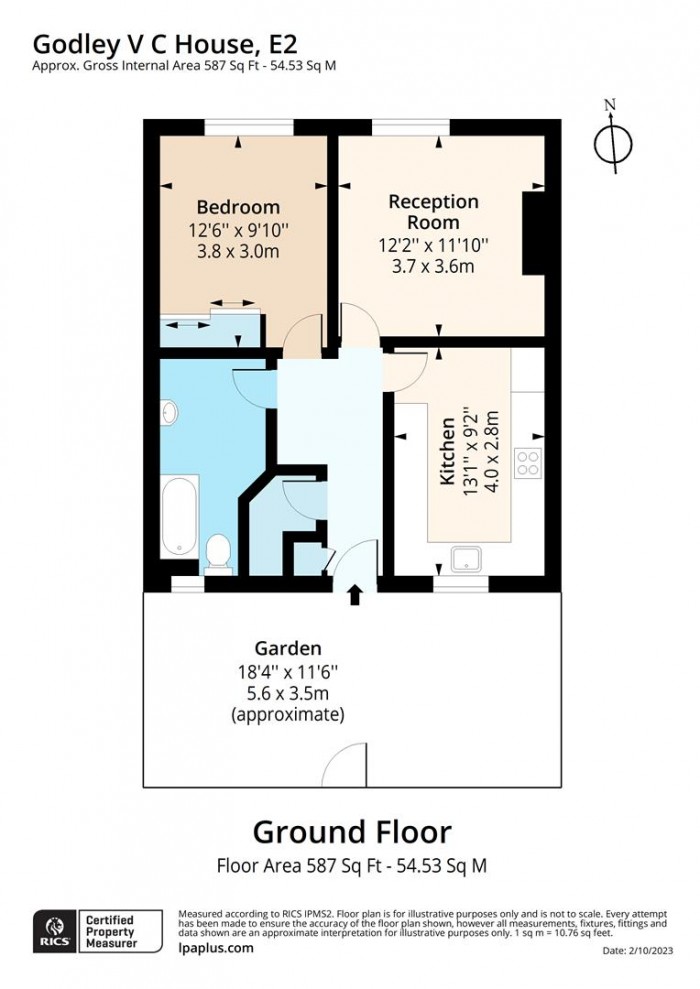 Floorplan for 19 Godley VC House, E2