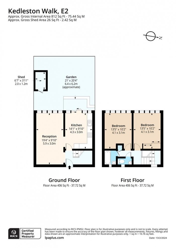 Floorplan for Flat 1, E2