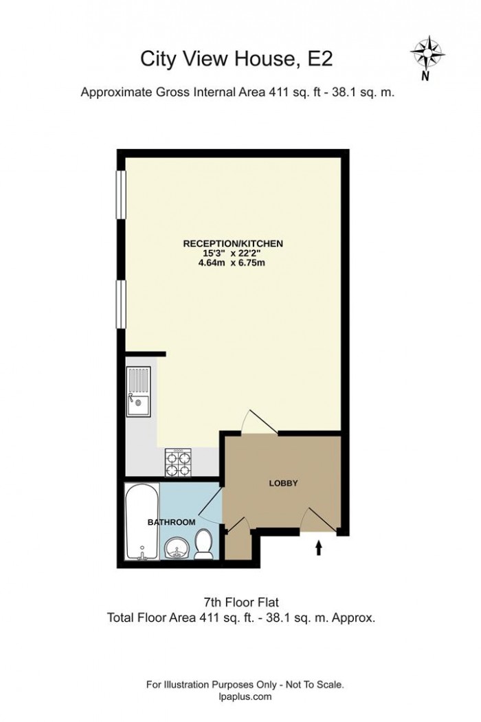 Floorplan for 708 City View House, E2