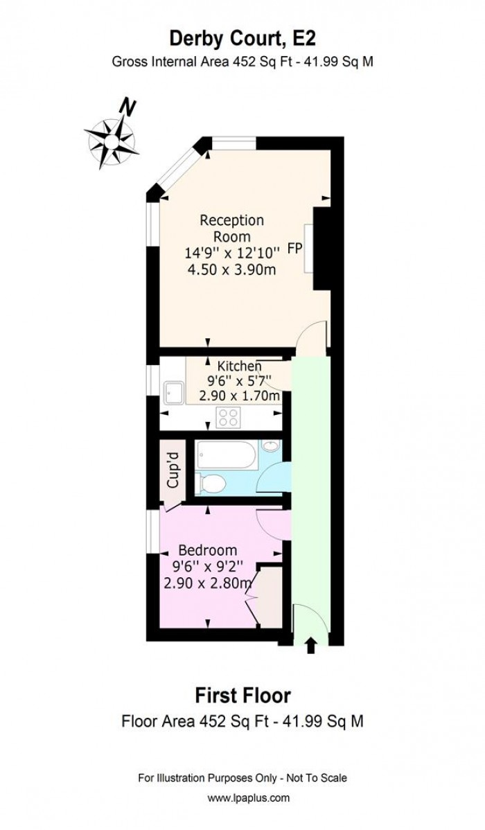 Floorplan for Flat 1, E2