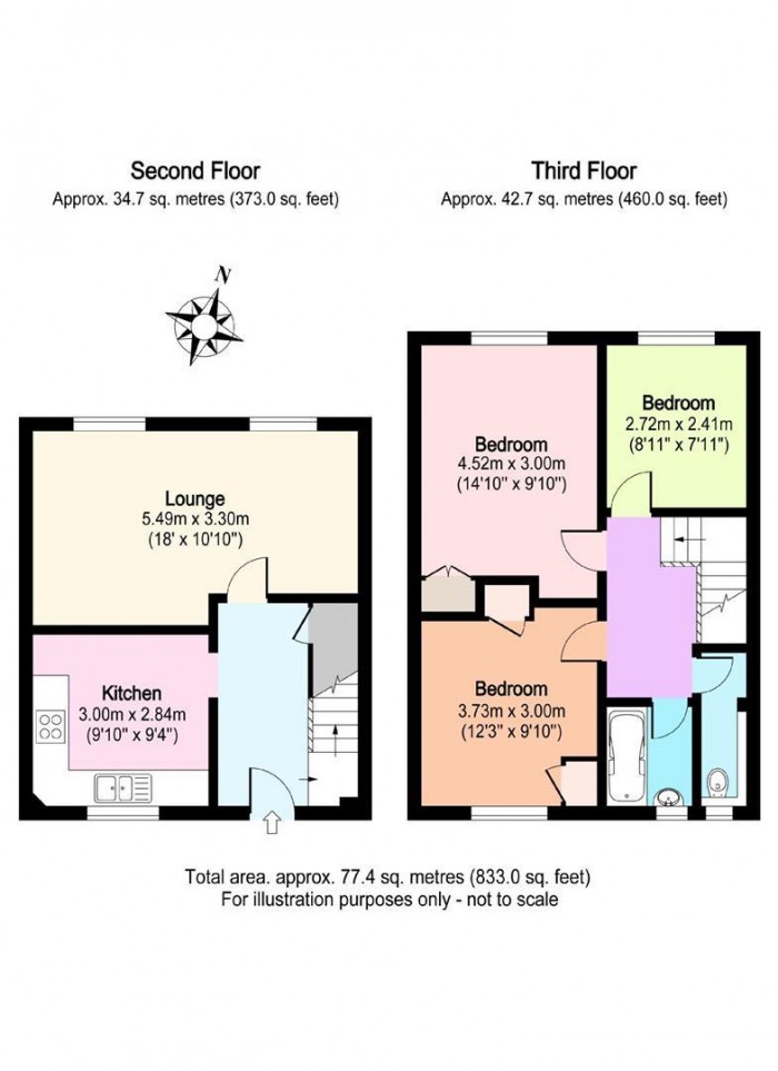 Floorplan for Flat 24, James Campbell House, E2