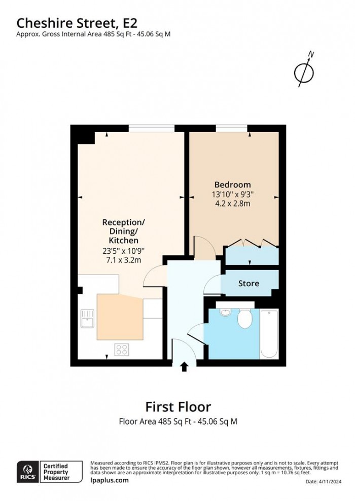 Floorplan for Flat 2, E2