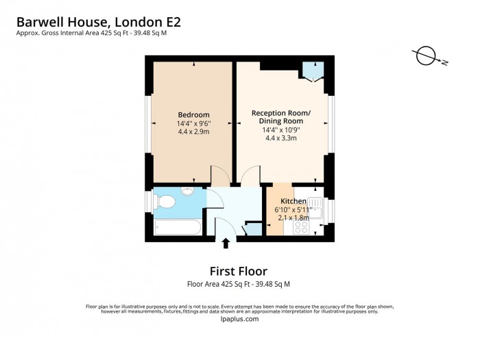 Floorplan for 12 Barwell House, E2