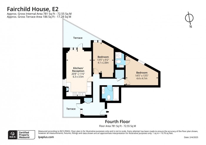 Floorplan for Flat 16, Fairchild House, E2