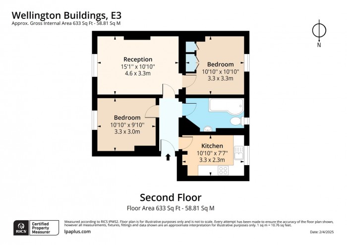 Floorplan for 25 Wellington Buildings, E3