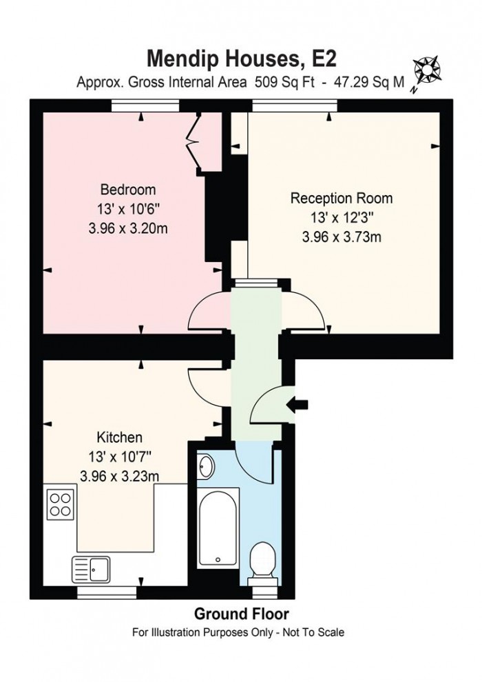 Floorplan for 2 Mendip Houses, E2