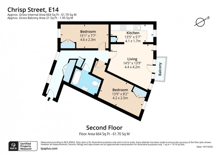 Floorplan for Flat 12, 170, E14