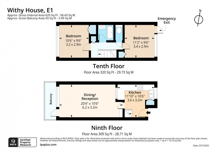 Floorplan for 70 Withy House, E1