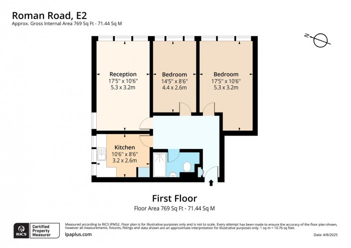 Floorplan for Flat 3, 50, E2