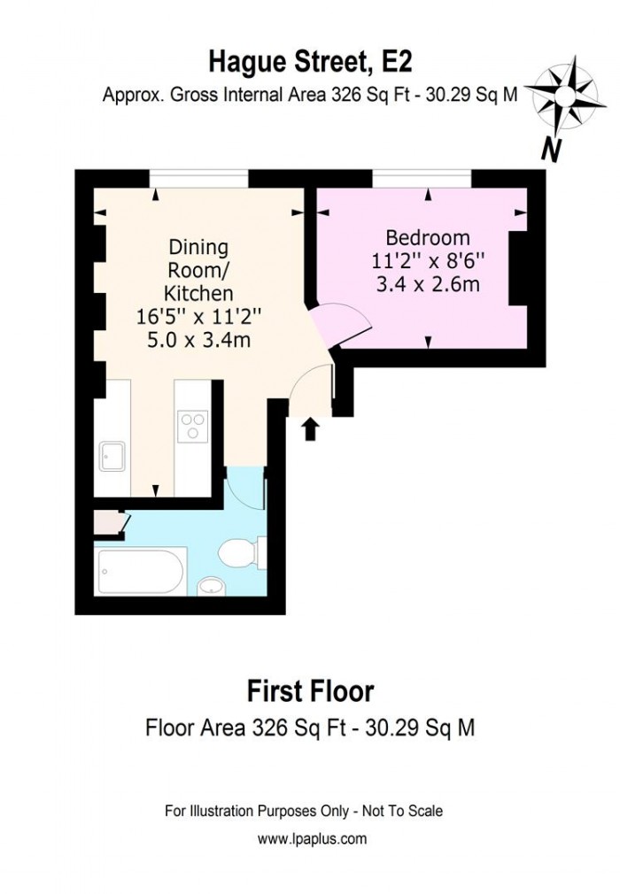 Floorplan for 2 Weavers Court, E2