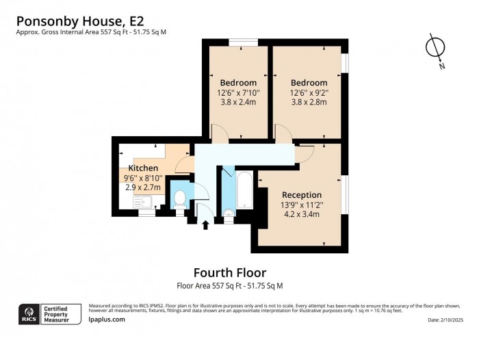 Floorplan for Flat 23, Ponsonby House, E2