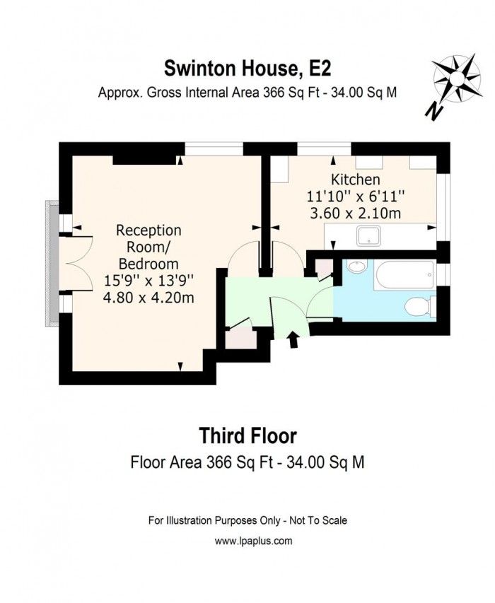 Floorplan for 16 Swinton House, E2