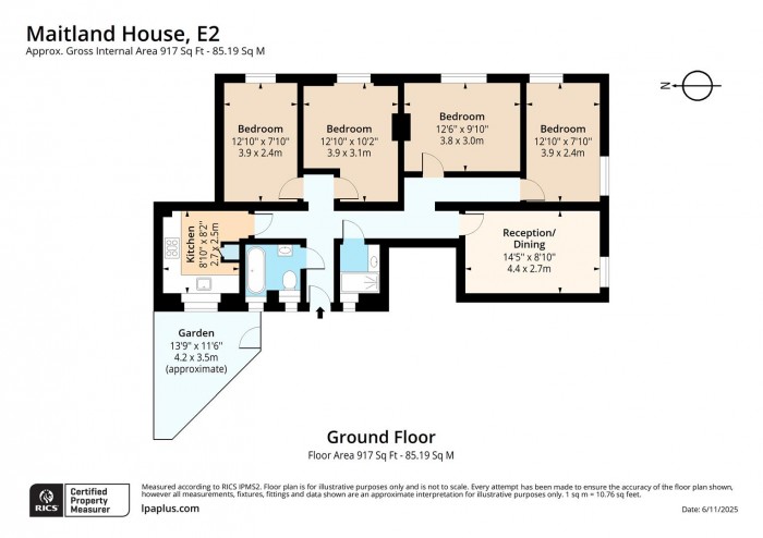 Floorplan for 2, Maitland House, E2
