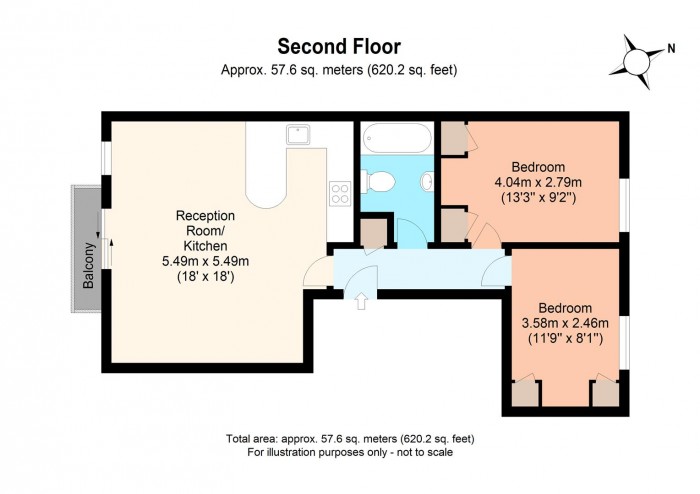 Floorplan for Flat 6, E1