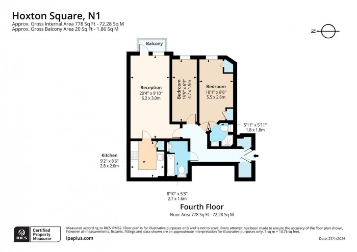 Floorplan for Flat 33, 15, N1
