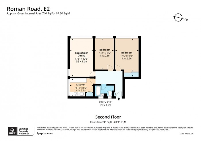 Floorplan for Flat 5, 50, E2