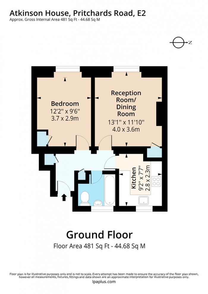 Floorplan for 3 Atkinson House, E2