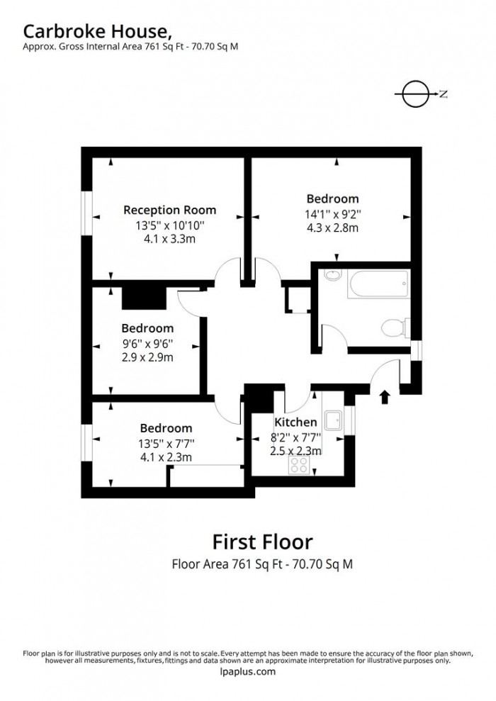 Floorplan for 6 Carbroke House, E9