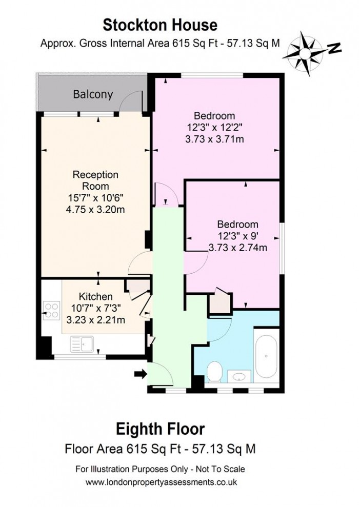 Floorplan for 27 Stockton House, E2