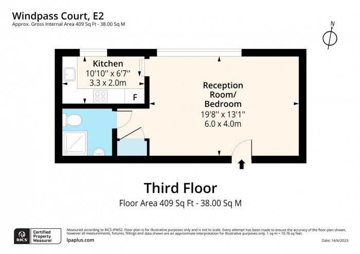 Floorplan for Flat 8, Windlass Court, E2